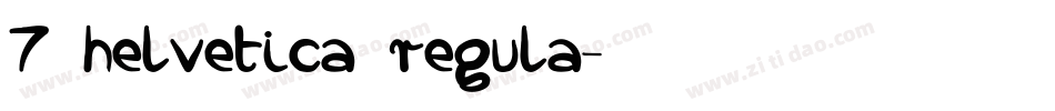 7 helvetica regula字体转换